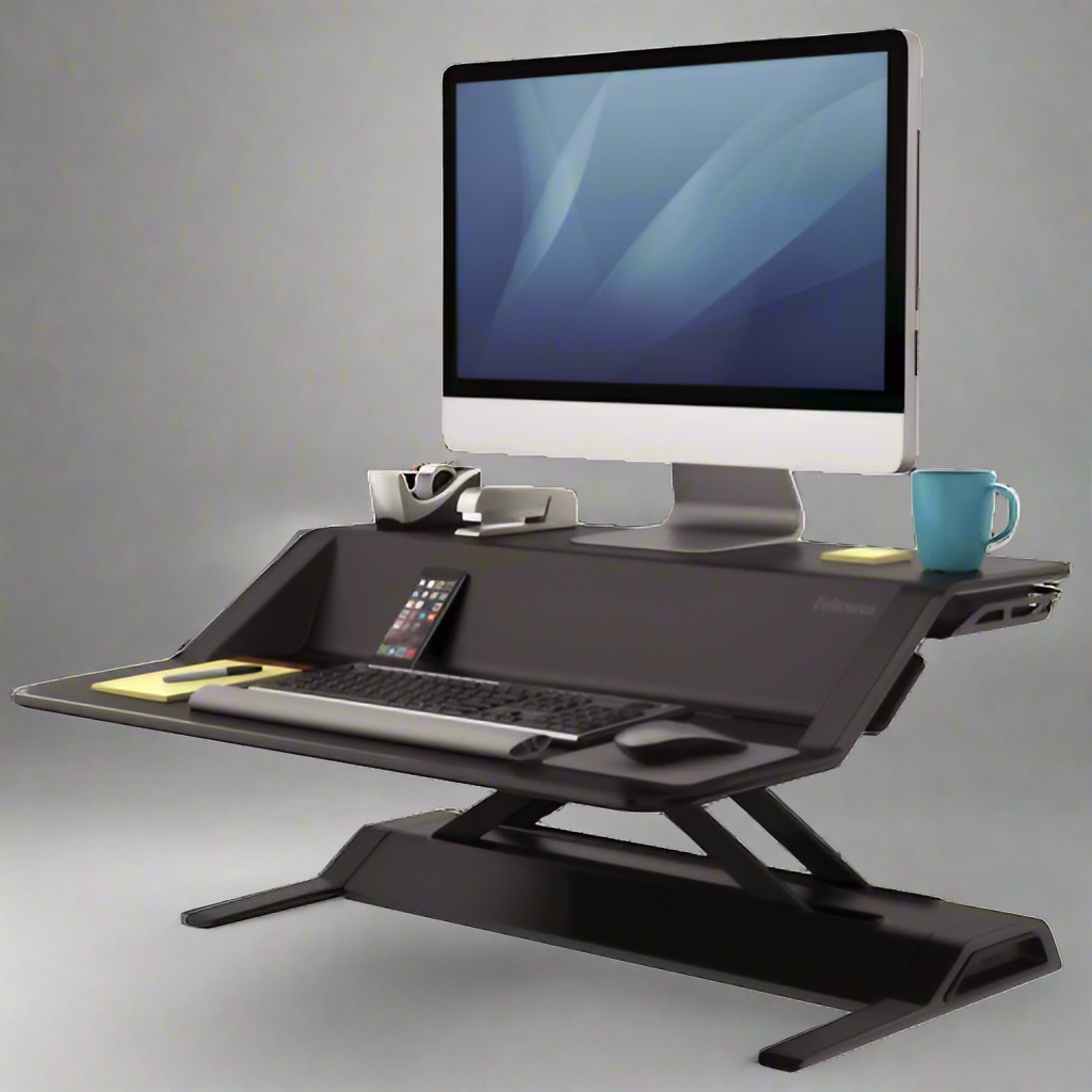 Fellowes Lotus Sit-Stand Workstation - Black - 7901