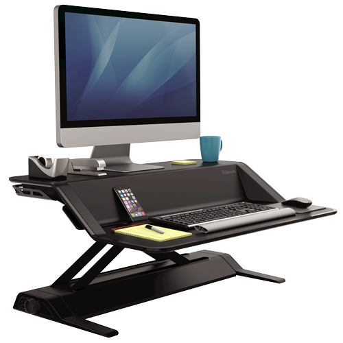 Fellowes Lotus Sit-Stand Workstation - Black - 7901