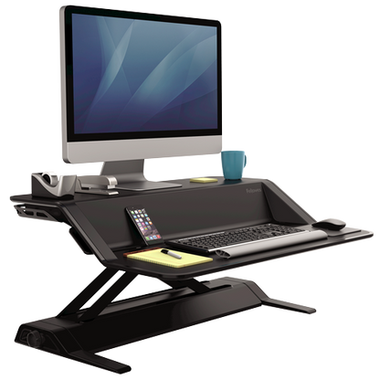 Fellowes Lotus Sit-Stand Workstation - Black - 7901