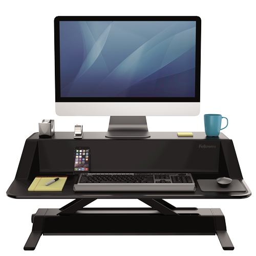 Fellowes Lotus Sit-Stand Workstation - Black - 7901