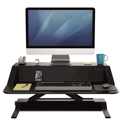 Fellowes Lotus Sit-Stand Workstation - Black - 7901