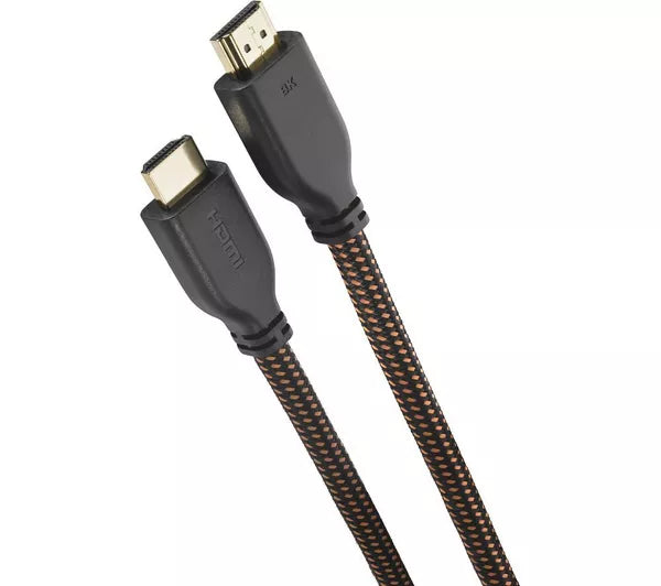 One For All Ultra High Speed 8K HDMI cable 3m, Durable plug, Extra metal protection, Black - CC5230