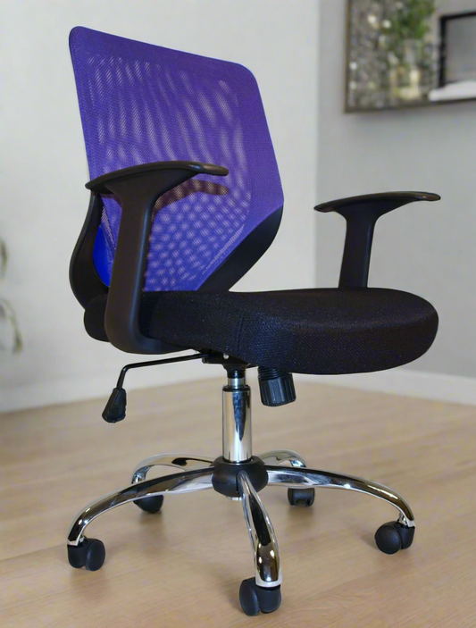 Alphason Atlanta Mesh Chair - Black & Purple - AOC9201-M-PUR