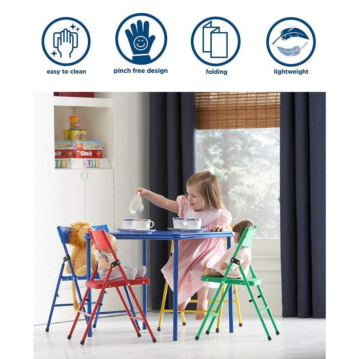 Cosco Safety 1st Pinch-Free 4-Pack Kids Chair - Blue - 14301BLU4E