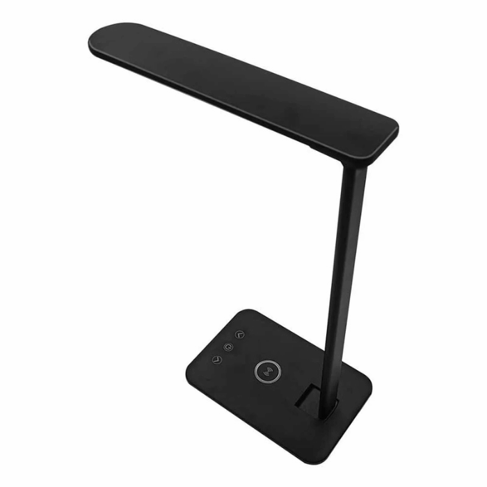 Denver LED Desk Lamp with wireless QI charger for Smartphones, Lamp Power 5W, Touch control, 3 color temperatures, USB-C supply, Black - LQI-105