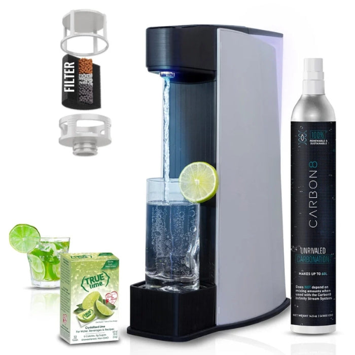 Carbon8 One Touch Sparkling Water Dispenser, CO2 Cylinder