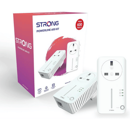 STRONG AV600 Powerline Kit – 600Mbps, Plug & Play, 2-Pack