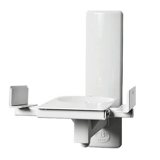 B-Tech Side-Clamping Loudspeaker Wall Mounts with +/-10° Tilt and 360° Swivel, 2-pack, Max Load 25kg, 135mm - 280mm Clamp Size, White - BT77W