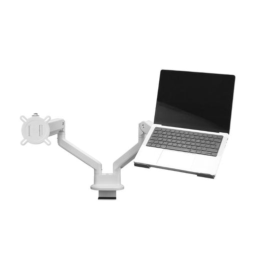 One For All Universal Laptop Holder, 10” to 17” laptops, Safety ledge, Safety strap, Silver - DM0010