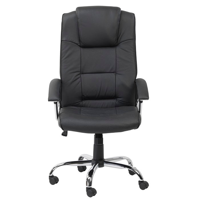 Alphason Home Office Chair Houston - Black Leather - AOC4201A-L-BK