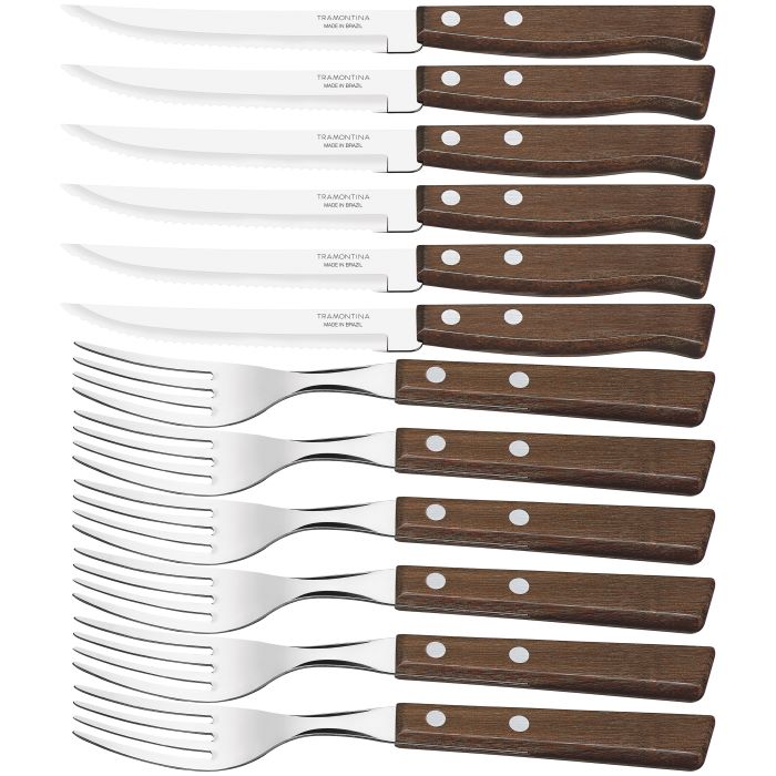 Tramontina, 12 Pcs. Barbecue set Traditional, Natural Light Ipe