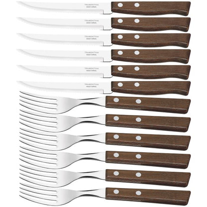 Tramontina, 12 Pcs. Barbecue set Traditional, Natural Light Ipe