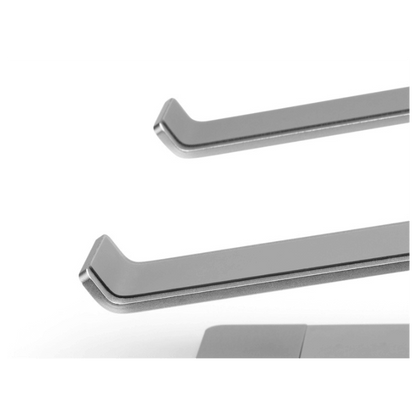 One For All Premium Laptop Riser Aluminium, 10” to 17” laptops, Anti-scratch padding, Silver - DM0060