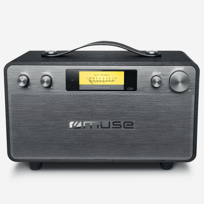 Muse Retro Bluetooth Speaker, NFC Quick Pairing, VU Meter, 2 x 20W, Retro-inspired style, 3.5mm aux input, Black - M-670BT