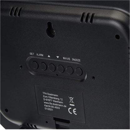 Digital Radio-Controlled Clock Black/Sliver