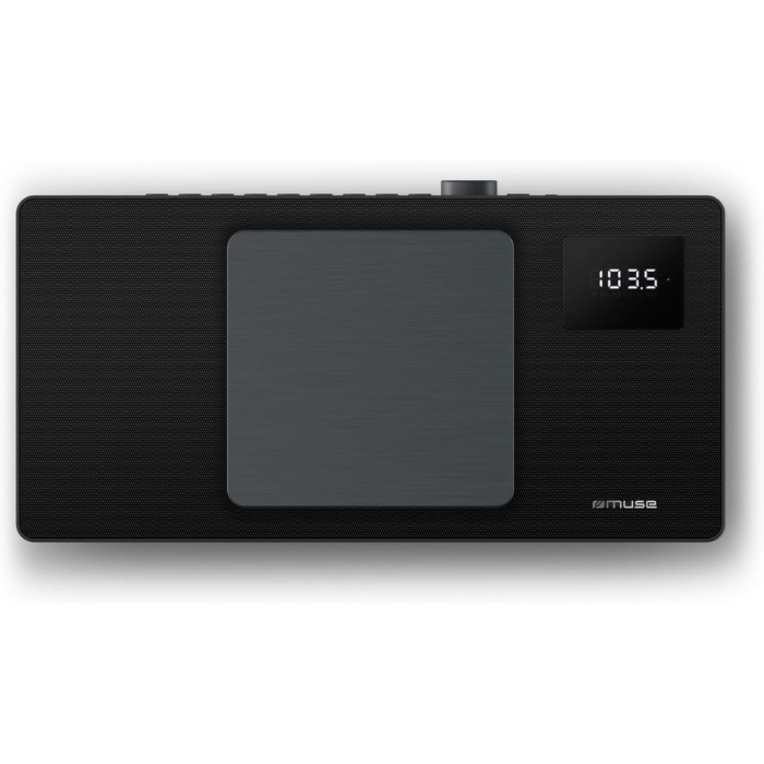 Muse Vertical CD Micro system, Bluetooth 5.0, AUX/RCA/USB,2x20W, Wake to FM, CD, USB or Buzzer, Alarm Clock Snooze and Sleep function, Black - M60BT