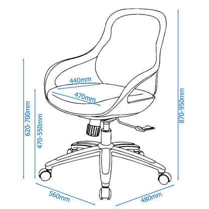 Alphason Croft Mesh Chair - Grey - AOC1010-M-GRY