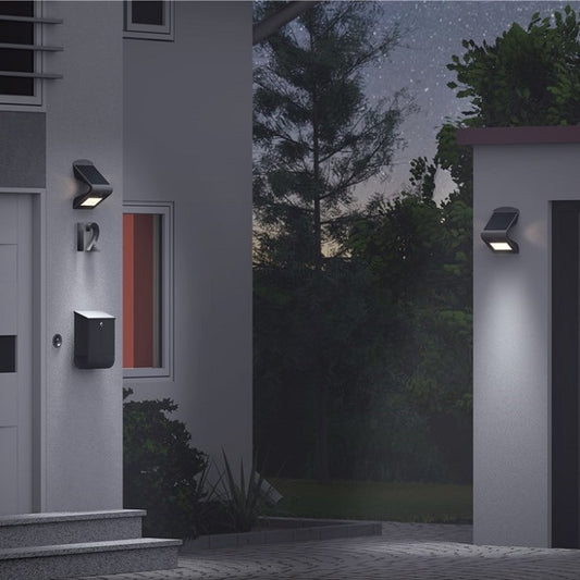 Goobay LED solar wall light, 2.0W, with motion sensor, Equivalent Wattage 27W SILVER - 45806