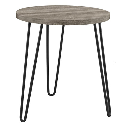 Dorel Owen Round Side Table - Grey Oak - 3613307COMUK