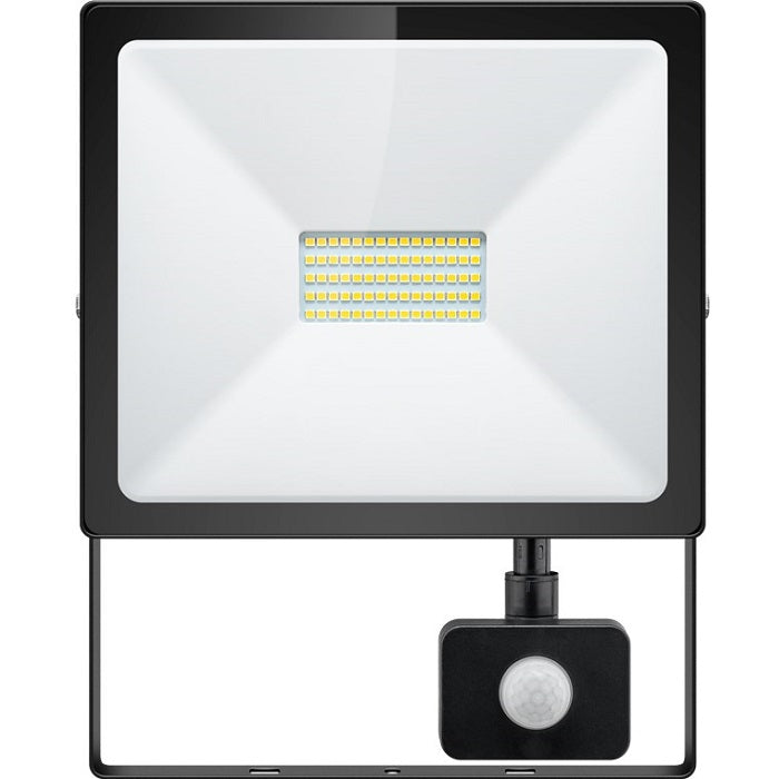 Goobay LED floodlight, 50 W, Slim Classic, with motion sensor, 50 W, black, 0.3 m - 39014