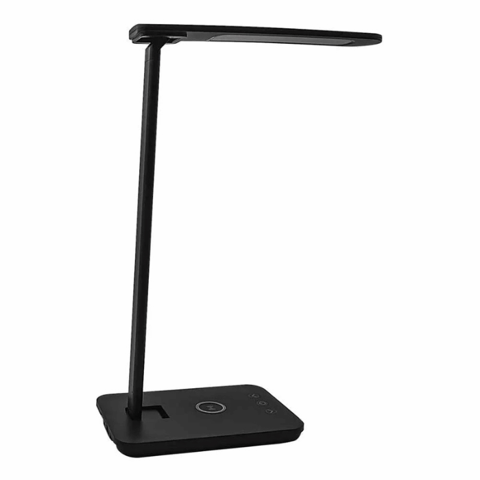 Denver LED Desk Lamp with wireless QI charger for Smartphones, Lamp Power 5W, Touch control, 3 color temperatures, USB-C supply, Black - LQI-105