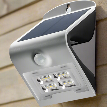 Goobay LED solar wall light, 2.0W, with motion sensor, Equivalent Wattage 27W SILVER - 45806