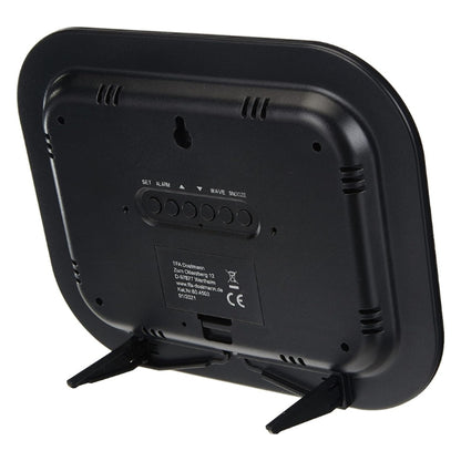 Digital Radio-Controlled Clock Black/Sliver