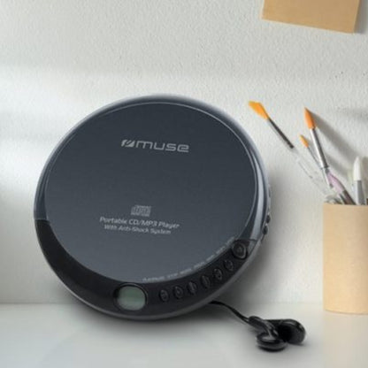 Muse Portable CD Player – Anti-Shock, MP3, Earphones Included