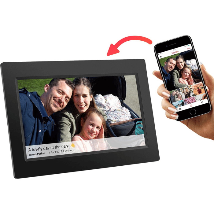 Feelcare 10" WiFi Digital Frame 32GB – Touchscreen, Frameo App - Black