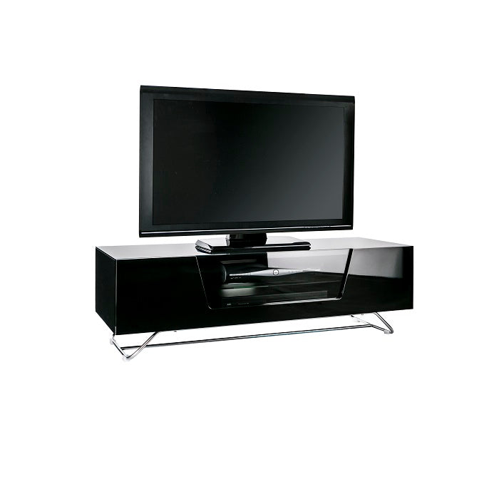 Alphason Chromium 2 TV Stand, 1200 Wide, Up to 55" TV's - Black - CRO2-1200CB-BLK