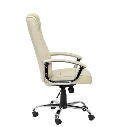 Alphason Home Office Chair Houston - Cream Leather - AOC4201A-L-CM