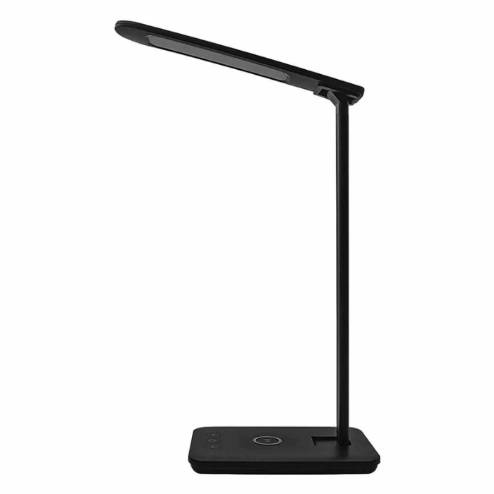 Denver LED Desk Lamp with wireless QI charger for Smartphones, Lamp Power 5W, Touch control, 3 color temperatures, USB-C supply, Black - LQI-105