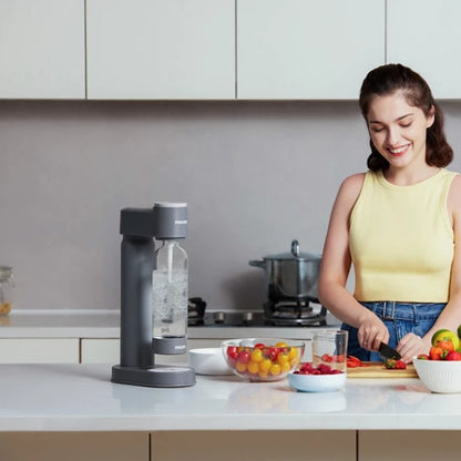 Philips GoZero LITE Soda Maker + Bottle & CO2 Cylinder, Grey