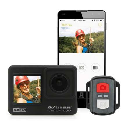 GoXtreme Vision DUO 4K Action Cam, Dual Display, Waterproof
