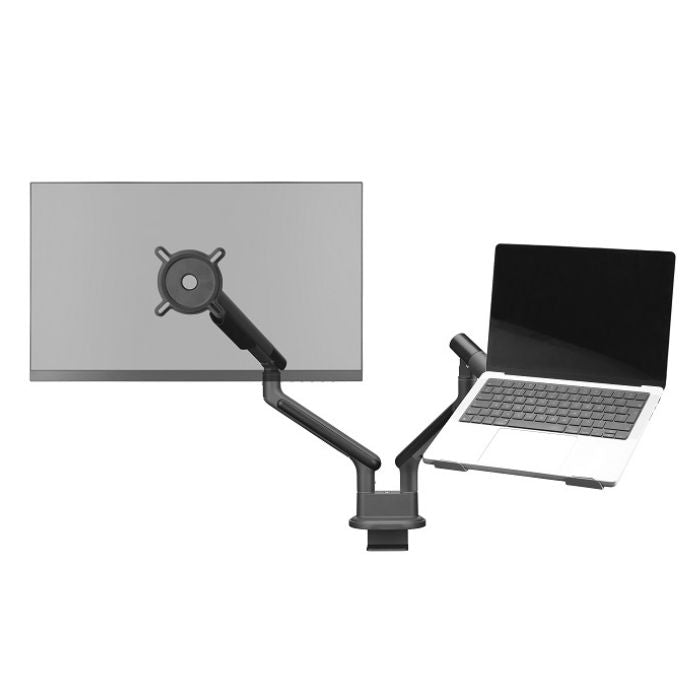 One For All Universal Laptop Holder, 10” to 17” laptops, Safety ledge, Safety strap, Silver - DM0010