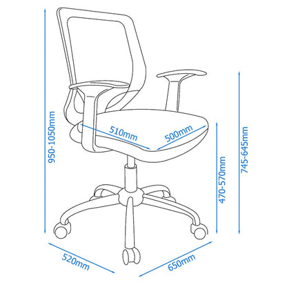 Alphason Atlanta Mesh Chair - Black & Purple, Adjustable Features