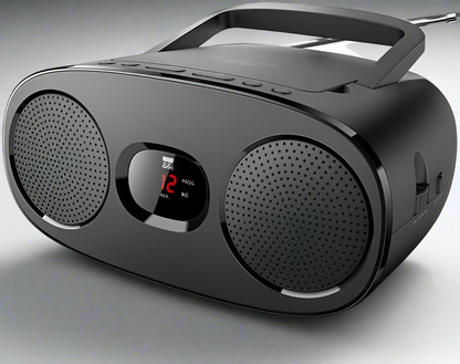 New One CD Boombox Radio Black - RD306