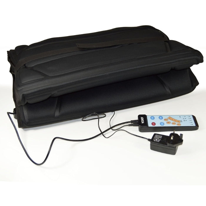 JOCCA Massage Mattress, Soothing Heat Therapy, 5 Massage Modes, Neck, Back, Lumbar & Leg Relief, Portable & Foldable - 3344