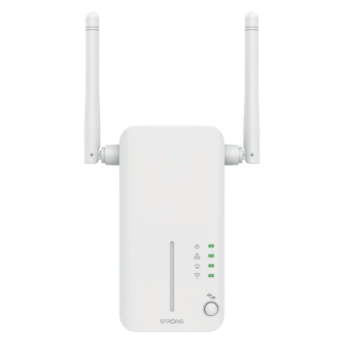 STRONG AV600 WI-FI Powerline Adapter Kit, Wi-Fi Booster/Hotspot/Extender, Plug and Play - POWERLWF600DUOUK