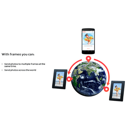 Feelcare 10" WiFi Digital Frame 32GB – Touchscreen, Frameo App - Black