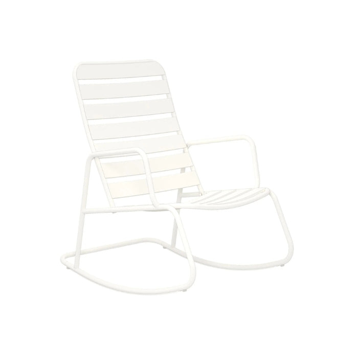 Roberta Outdoor/indoor Metal Rocking Chair - White