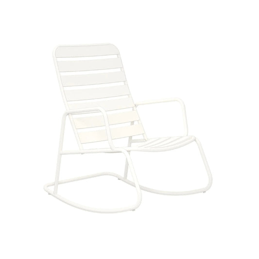 Roberta Outdoor/indoor Metal Rocking Chair - White