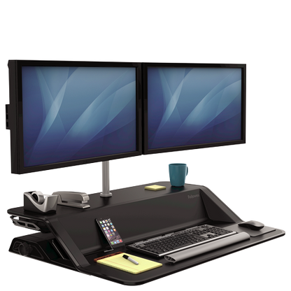 Fellowes Lotus Sit-Stand Workstation - Black - 7901