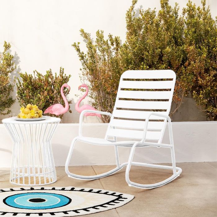 Novogratz Roberta Poolside Rocker Set 3 piece - White - 88067WHTEUK