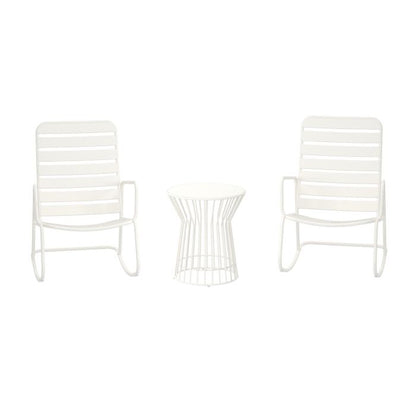 Novogratz Roberta Poolside Rocker Set 3 piece - White - 88067WHTEUK