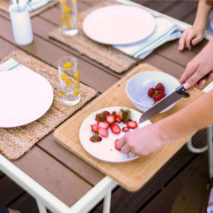 Novogratz Paulette Poolside Outdoor Table and Bench Set - White - 88192WNOEUK