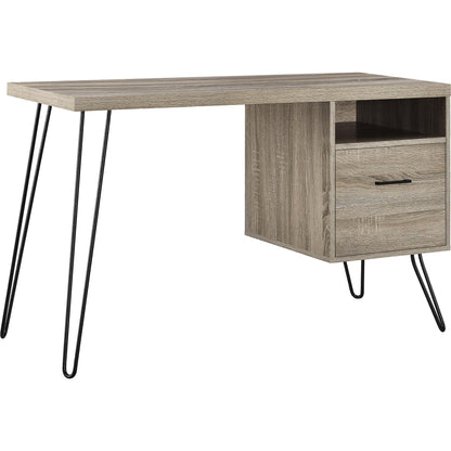 Dorel Home Office Dorel Landon Desk, Distressed Grey Oak - 9658096PCOMUK