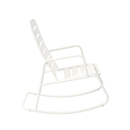 Roberta Outdoor/indoor Metal Rocking Chair - White