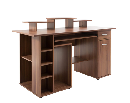 Alphason San Diego Walnut Computer Workstation - AW12004WAL