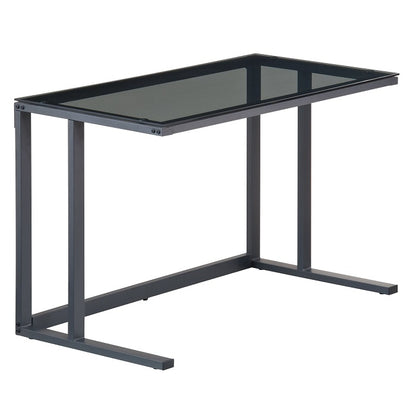 Alphason Air Desk with Smoked Glass Top - Black - AW53385